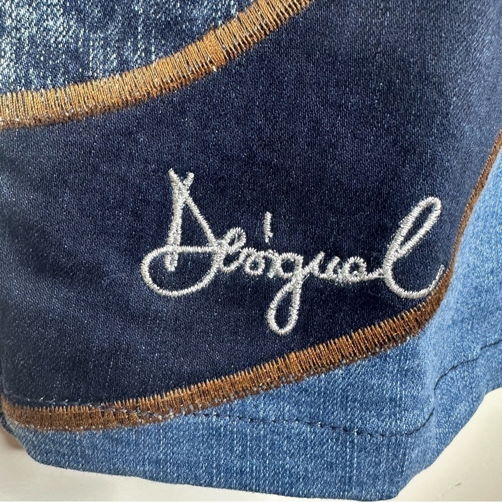 NWT Desigual Blue Denim Short Sleeve Mini Jean Dress Size 34 US 4 - Picture 7 of 16